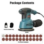 400w Electric Random Orbital Sander 6 Speeds Rotary Palm Circular Disc 24x125mm