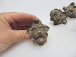 Victorian Brass Furniture Mount Antique Old Lion Head Face Georgian - £10each