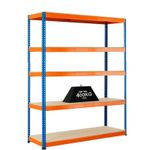 5 Tier Steel Shelving Heavy Duty Garage Storage Racking 2200mmH 400KG UDL