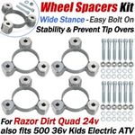 For Razor 24V Dirt Quad Bike Wheel Spacer Kit for Stability & Prevent Tip-overs