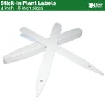 Strong Reuseable White Plastic Stick-In Plant Labels 4"(10cm) - 8"(20cm) Sizes