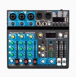 DEPUSHENG Professional 6-Channel Audio Mixer with 256 DSP Effects USB Studio