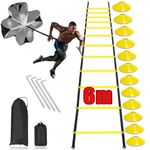 6M Agility Speed Sport Trainning Ladder Soccer Fitness Boxing 12 Rungs Bag Gym
