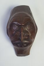 Vintage Rare 1970s Marvin Dana Baker Squamish Tribe Carved Wood Spirit Face Mask