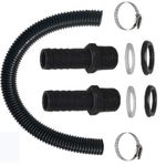 Water Butt Connector Pipe Link Kit Downpipe Rain Barrel Connecting Hose Kit 25mm
