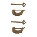 Durable Vintage Suitcase Lock Mini Padlock Zinc Alloy Golden Retro Style