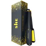 SHE Wide Ceramic Gold Hair Straighteners  Variable Temperature and  Auto cut off