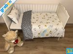 100% COTTON POPLIN BEDDING SET FOR Cot Bed, Duvet Cover&Pillowcase 100cm x 135cm