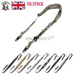 Tactical Rifle Sling 2 Point Modular Padded Quick Pull Tab Sling Camo Strap UK