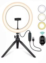 10 inch LED Ring Lights With Tripod Stand & Phone Holder for Selfie Makeup UK