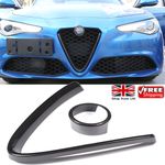 For Alfa Romeo Giulia 17-20 Front Center Grille Trim Frame Carbon Fiber Style