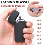 Unisex Folding Reading Glasses w/ Case Anti Blue Light Compact Slim Pocket Size
