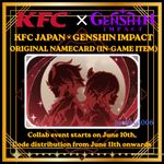 Genshin Impact x Japan KFC Alhaitham And Kaveh Namecard Redeem Code Only