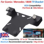 TV Bracket for Scania Mercedes MAN TGX Trucks - No Drill Mount , Fits 19-34" TV