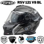 VIPER RSV121 BLUETOOTH MOTORBIKE CRASH HELMET MOTORCYCLE RACE TRACK HELMET ECE