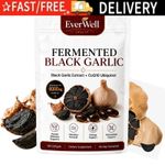 Everwell Fermented Black Garlic 180 Softgels, Odorless Vegan Non-GMO Supplement