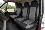 For Renault Trafic Master Tire Design Grey Soft Fabric Van Seat Covers 
