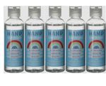 Rainbow Hand Sanitiser Gel 5 x 100ml Bottles Anti Bacterial Pocket Multi Pack