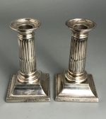 Edwardian Silver Candlesticks Martin Hall Sheffield 1904 BBZX