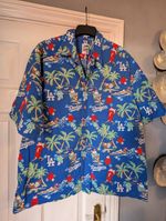 Men's Los Angeles Dodgers Reyn Spooner Royal Holiday Button-Up Shirt Aloha Xl
