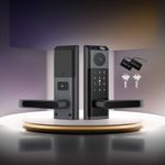 Smart Lock Fingerprint Keyless Door Lock with Camera & Handle  WiFi APP Control