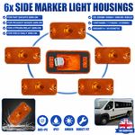 6x Side Marker Indicator Lamp Light Housing For Peugeot Boxer Citroen Relay Fiat