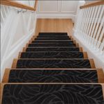 15Pcs Stair Pads Set Carpet Stair Treads Non Slip Adhesive Step Mats Home Decor