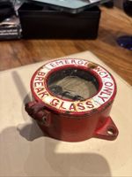 Antique Break Glass Key Unit for Fire Door Lock Cast Iron Victorian Reclaimed