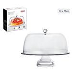 Cake Display Stand with Dome Lid Clear Round Pedestal Acrylic Dessert Serving
