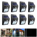 8PACK 20 LED Solar Outdoor Garden Security Lamp PIR Motion Sensor Wall Lights