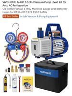 VIVOHOME 1/4HP 3.5CFM Vacuum Pump HVAC Kit for Auto AC Refrigeration