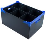 Large Glassware Storage Box For Water Jugs -  6 Cells H260 x D160mm