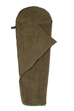 Snugpak Sleeping Bag Liner -Fleece Olive Green With Zip