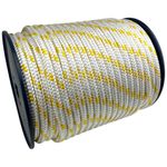 Quality Double Braid on Braid Polyester Mooring Yacht Marine Rope White Yellow