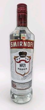 SMIRNOFF No21 VODKA 1 L 37.5% TRIPLE DISTILLED 10X FILTERED SPIRITS PMP BOTTLE