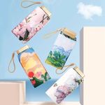 Mini Sun Umbrella Rain Umbrellas Anti UV 6-Folding Parasol Portable Lightweight