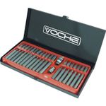 VOCHE® 40 PIECE POWER IMPACT BIT SET HEX SPLINE AND TORX c/w 1/2" & 3/8" DRIVE