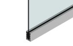Satin Anodised Glass Balustrade Channel 3 Metre Length Base Fix