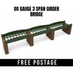 OO Gauge 1:76 - Triple Span Bridge With Brick Piers – Model Railway Bridge