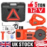 5 Ton 12V Hydraulic Electric Car Jack Impact Wrench for Tyre Emergency Repair UK