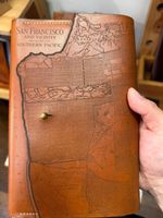 Vintage San Francisco Map Leather Journal Notebook Refillable Free Shipping
