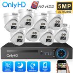 5MP HD 8CH DVR With 8 Camera Home outdoor Security CCTV System IR Night Vision