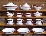 SPODE BORDEAUX PART DINNER SERVICE SELECTION - Y8594.