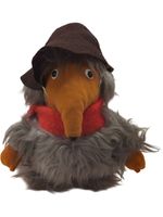 Vintage Orinoco Womble Soft Toy with Grey Fur and Red Coat - Z#9002