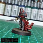 DARK PALADIN KNIGHT Fantasy: D&D, Frostgrave, 3D Resin Miniature 28mm 32mm V87
