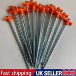 20PCS Heavy Duty Hard Ground 25cm Rock Peg  Hook Top Camping Awning Tent UK