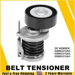 Aux Belt Tensioner fits VW TRANSPORTER Mk5, Mk6 2.0D 09 to 19 Drive V-Ribbed New