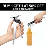 Can Opener Tin Stainless Steel Easy Duty Heavy Grip Kitchen Comfy Handle