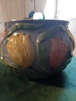 Vintage" X 7" PEIRERAS Made In Portugal  Floral Pattern Large Planter
