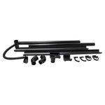 FloPlast MiniFlo Shed Guttering Kit Black 76mm 14pc Rainwater Diverter Set